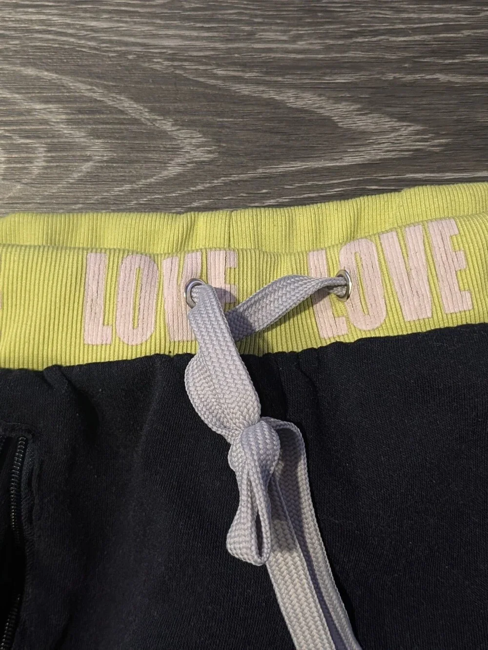 Navy Sweatpants with Yellow Accent
